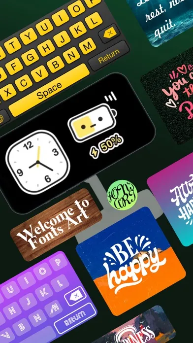 Fonts Theme: Cool Keyboards應用截圖