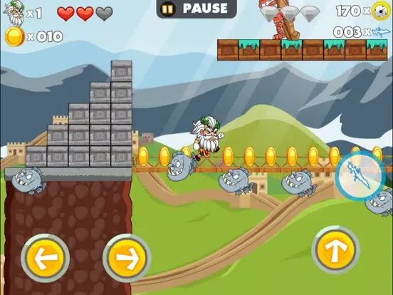 Great Zeus Free Super Fun Jump & Run Games iPad 应用截图