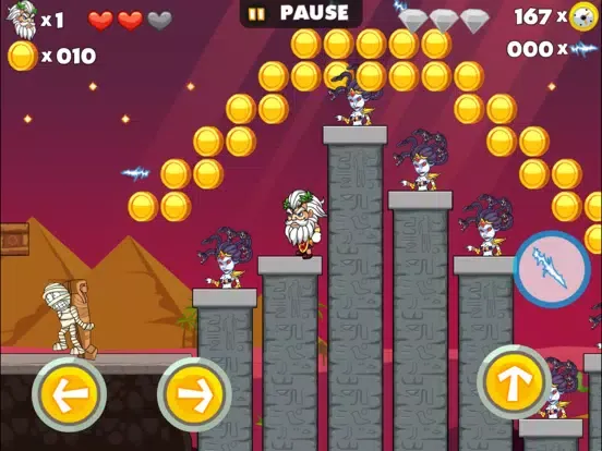 Great Zeus Free Super Fun Jump & Run Games iPad 应用截图