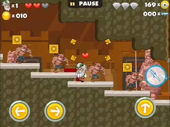 Great Zeus Free Super Fun Jump & Run Games iPad 应用截图