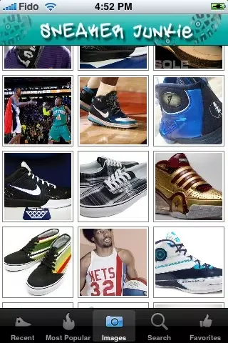 Capturas de tela do Sneaker Junkie