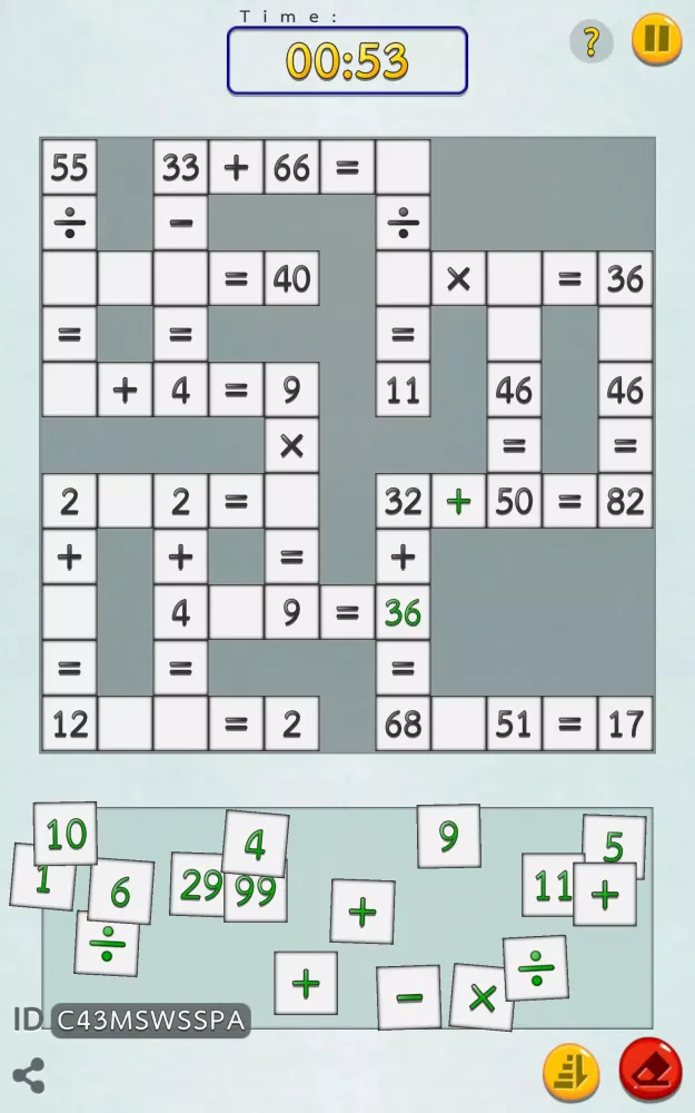 Math the Cross Math Puzzle Screenshots