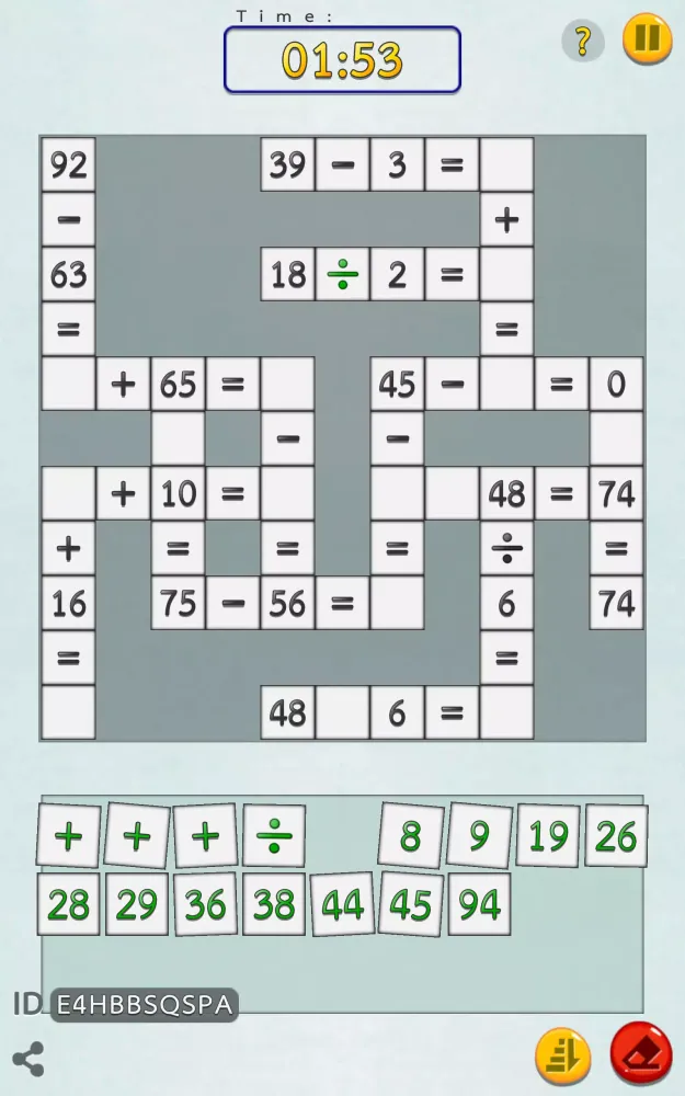 Math the Cross Math Puzzle Screenshots