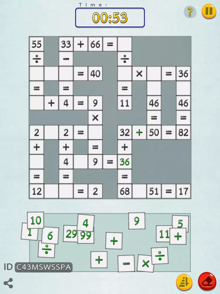 Math the Cross Math Puzzle Screenshots