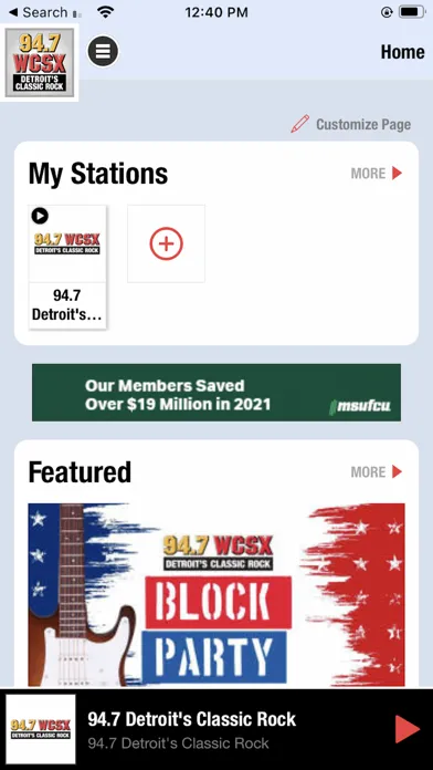 94.7 WCSX स्क्रीनशॉट