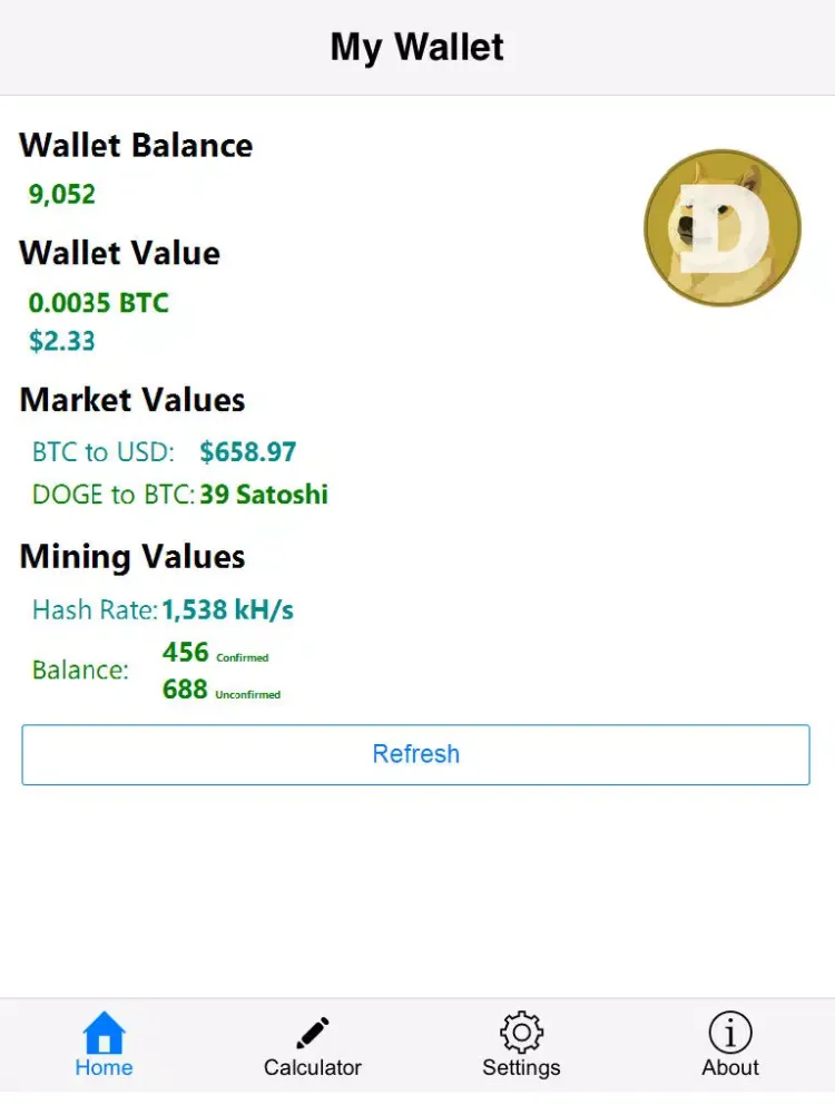 DogeCoin Manager iPad  Ekran Görüntüleri