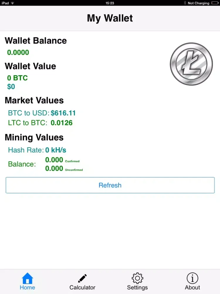 LiteCoin Manager iPad 应用截图