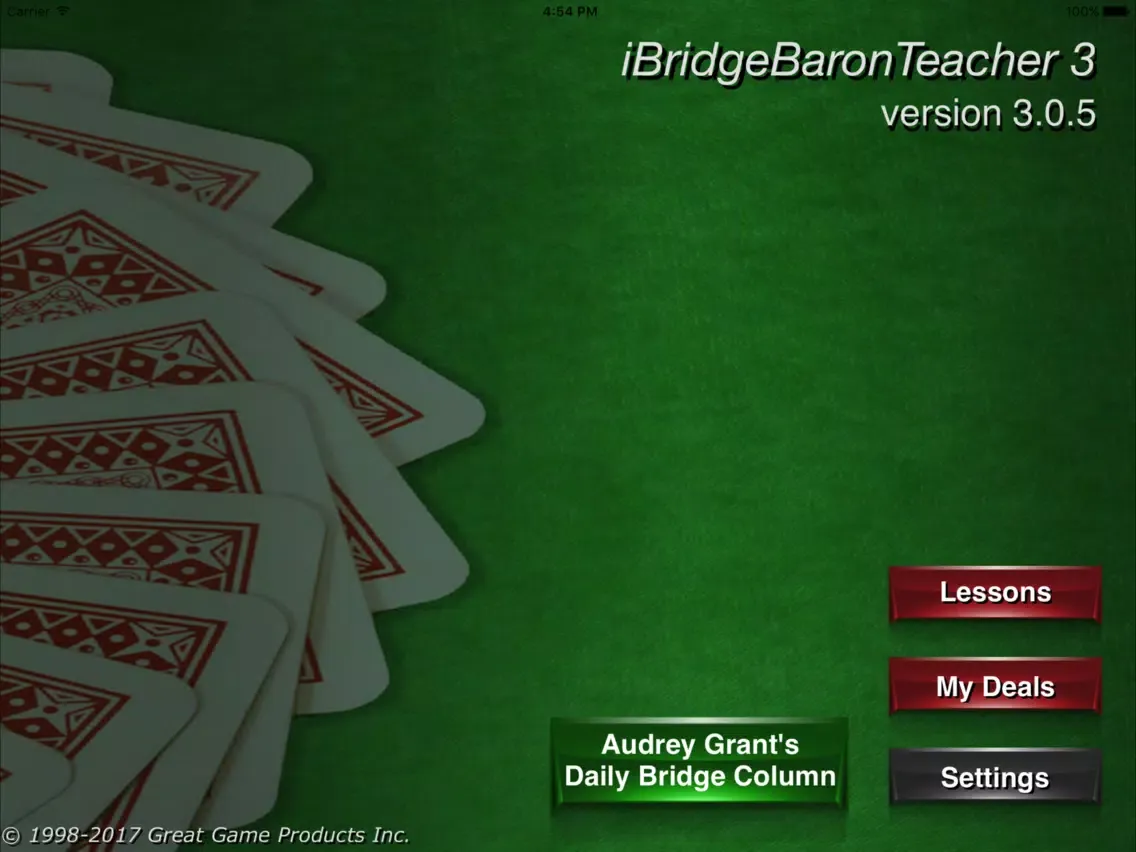 Captures d'écran de Bridge Baron Teacher iPad 