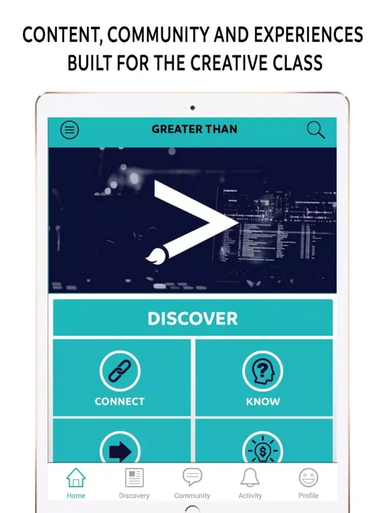 Captures d'écran de Greater Than Community iPad 