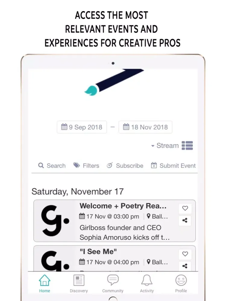 Captures d'écran de Greater Than Community iPad 