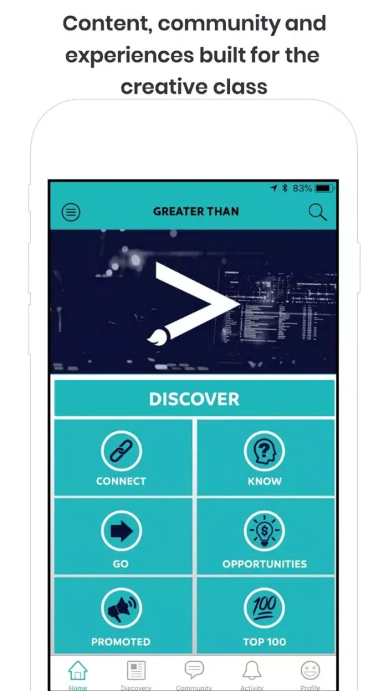 Captures d'écran de Greater Than Community