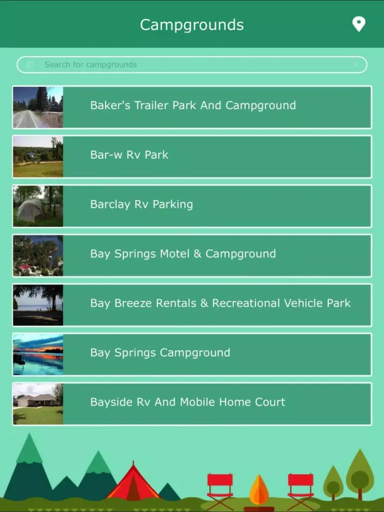 تصاویر Alabama Campgrounds & Parks iPad 