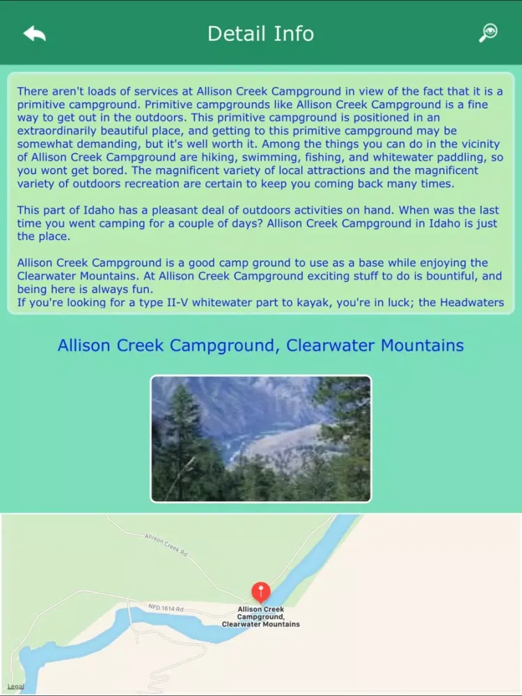 Capturas de pantalla de Camping In Idaho iPad 