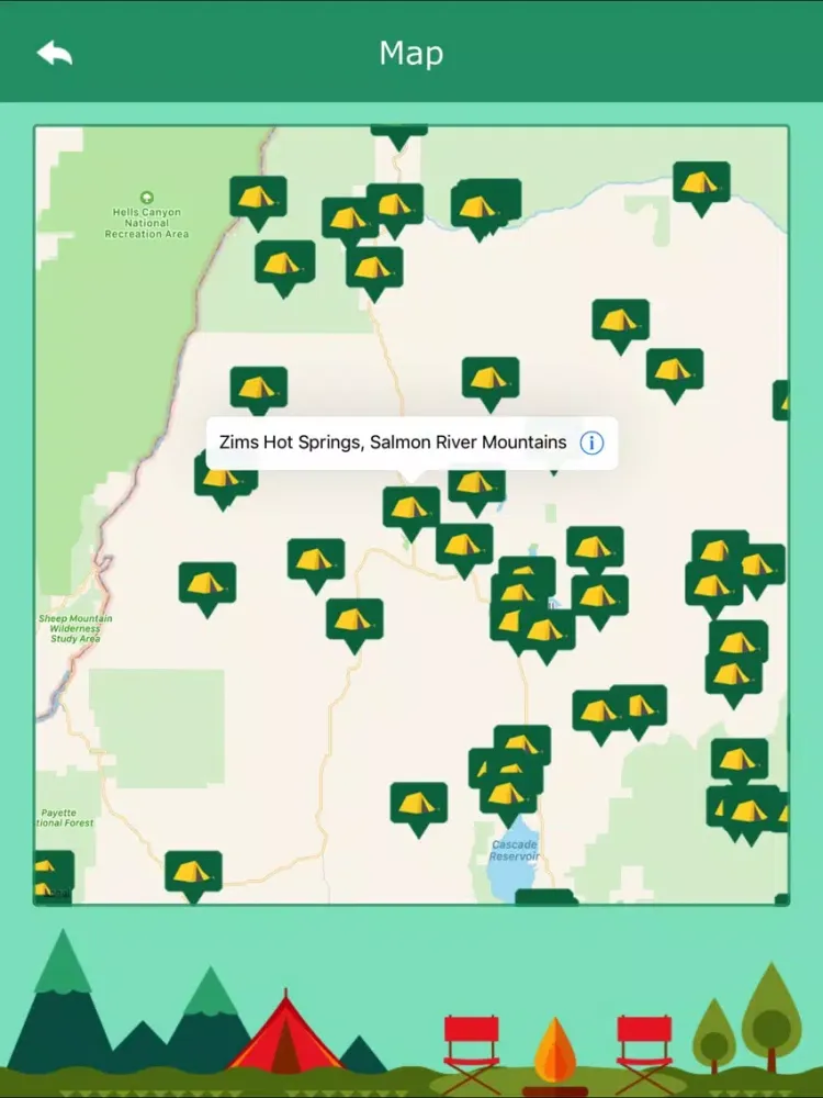 Capturas de pantalla de Camping In Idaho iPad 