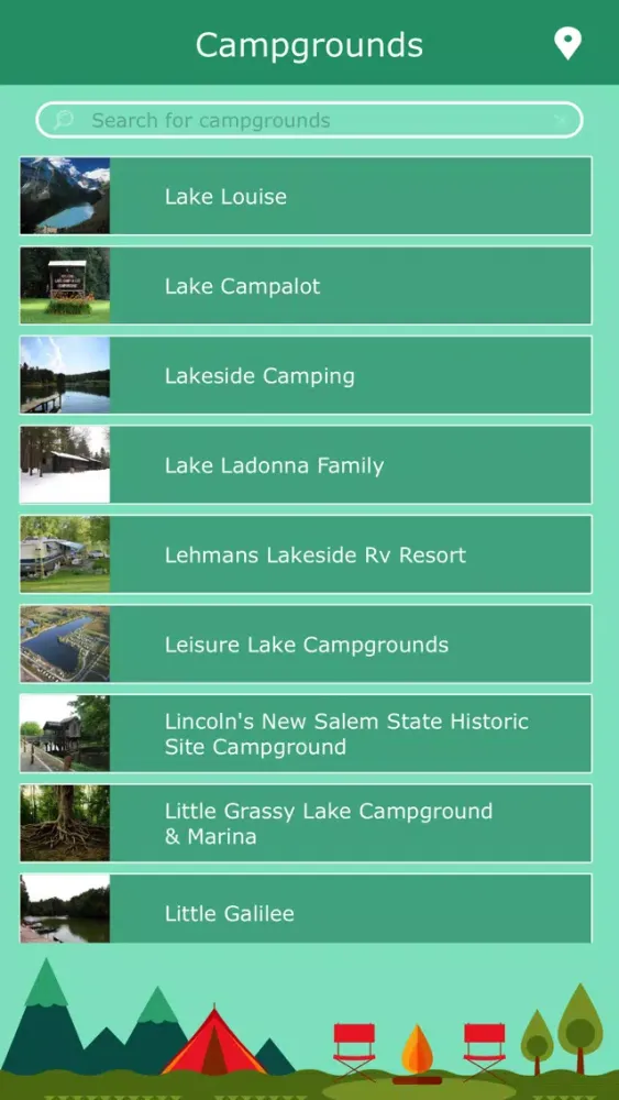 Illinois Camping Locations应用截图
