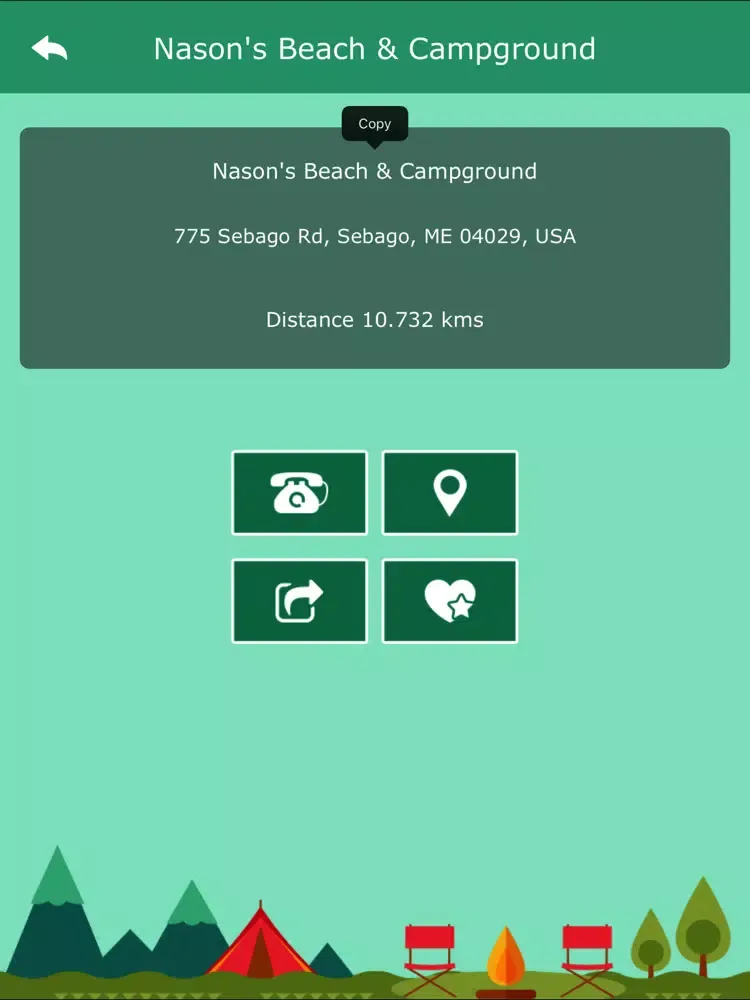 Maine Campgrounds RV Parks iPad  Screenshots