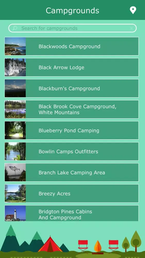 Maine Campgrounds RV Parks Screenshots