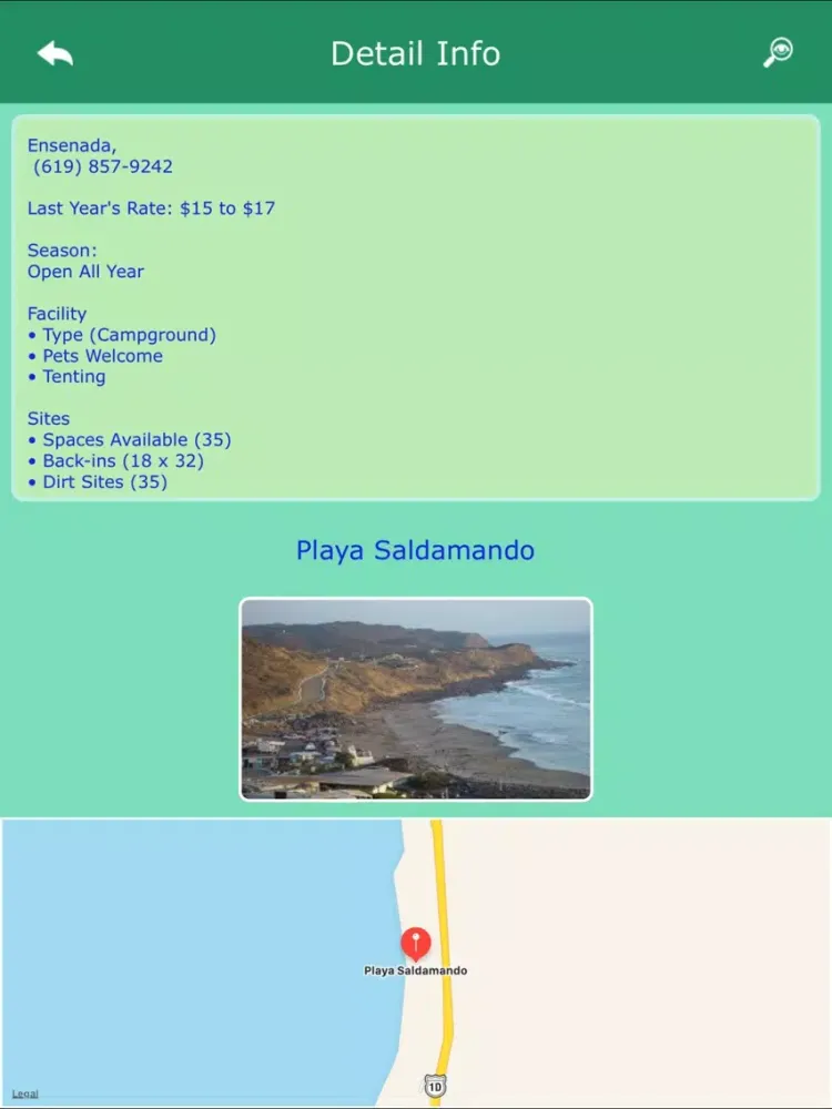 Скриншоты Mexico Camping Guide iPad 