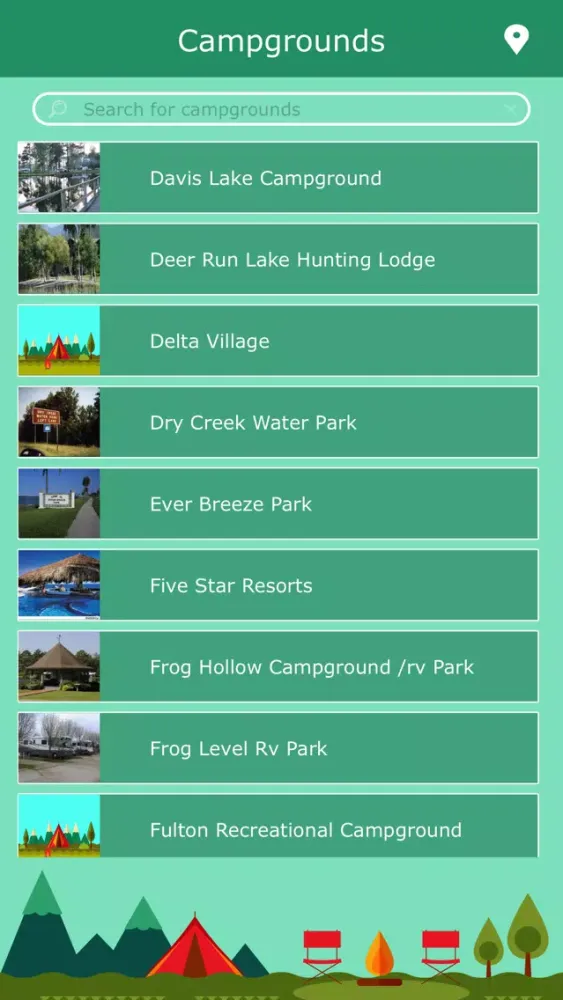 ภาพหน้าจอของ Mississippi RV Campgrounds