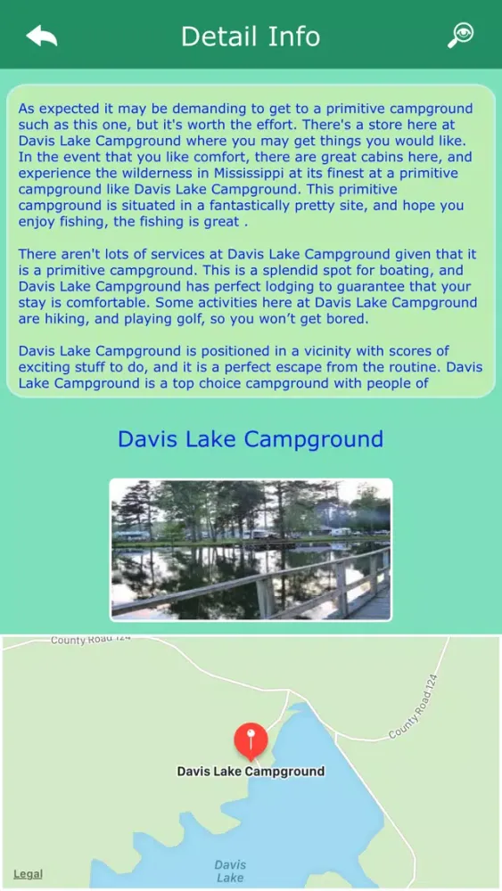 ภาพหน้าจอของ Mississippi RV Campgrounds