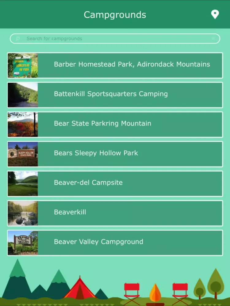 Скриншоты New York Camping Locations iPad 