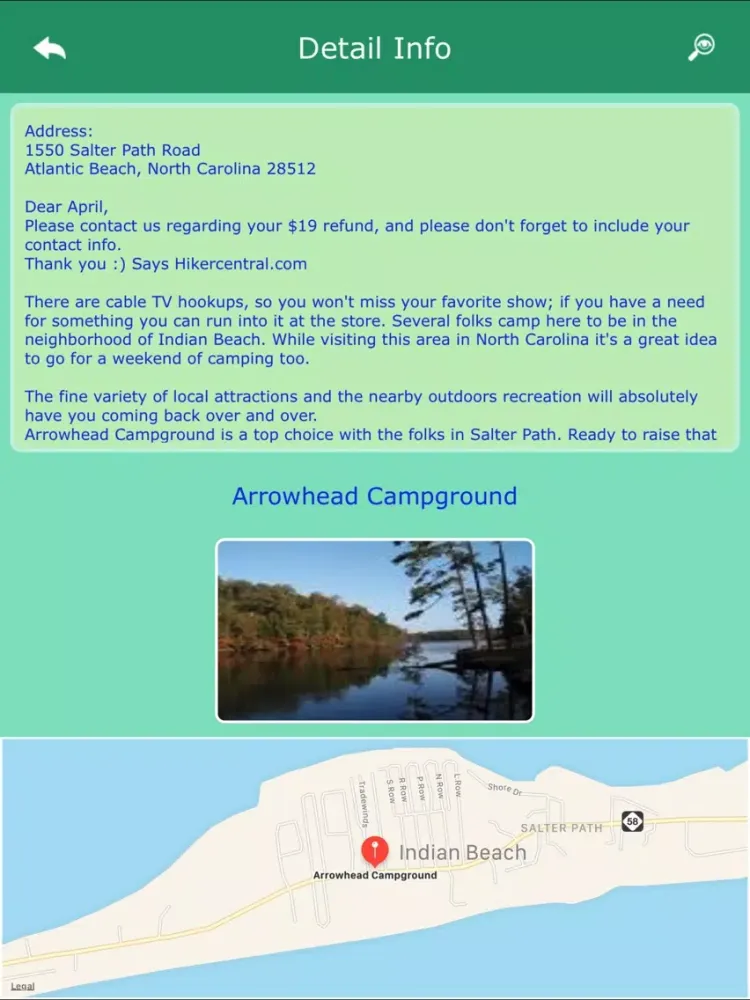 North Carolina Camping Guide iPad  スクリーンショット
