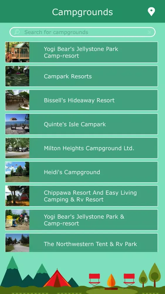 Captures d'écran de Ontario RV Campgrounds