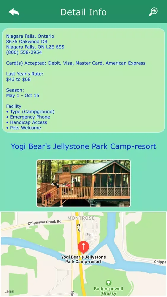 Captures d'écran de Ontario RV Campgrounds