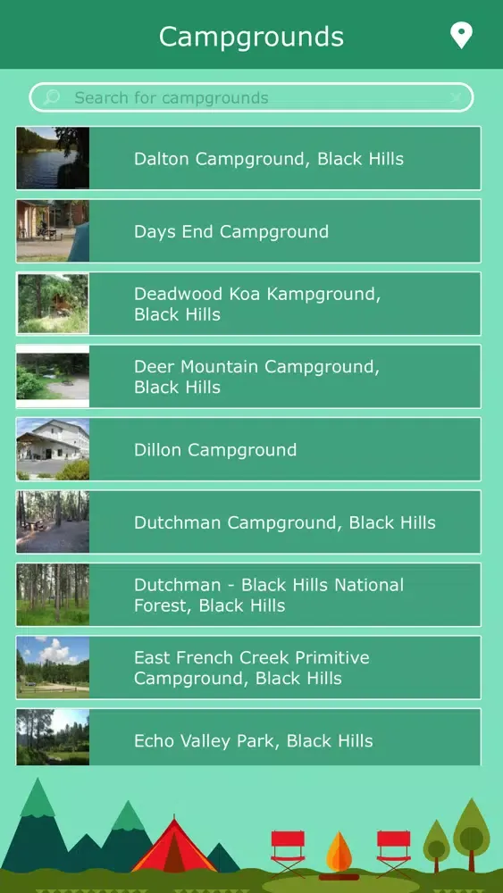South Dakota Camping Locations Screenshots