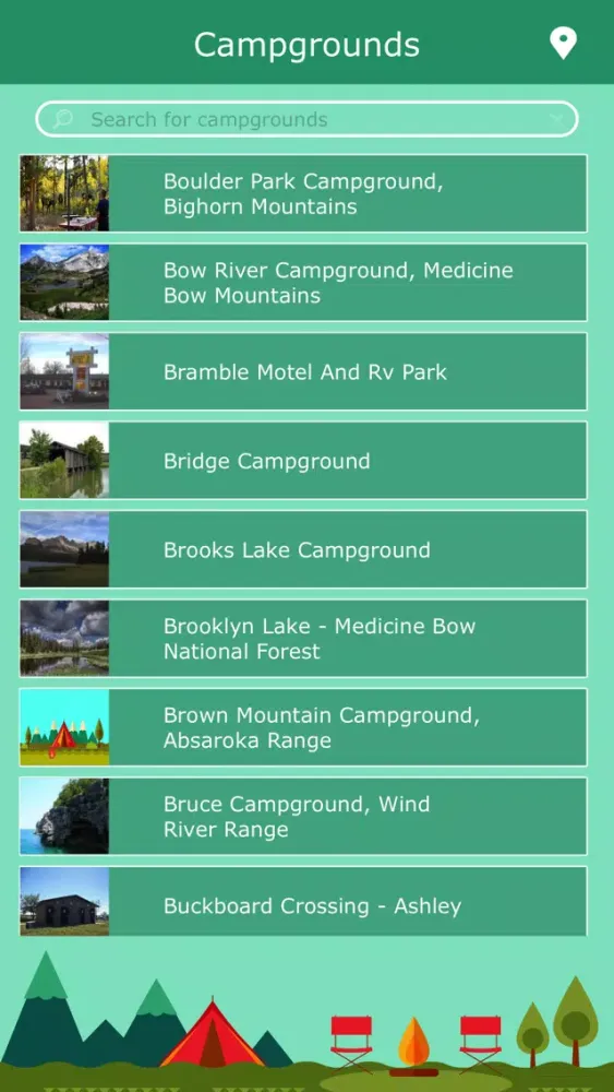 Wyoming Campgrounds & Parks Screenshots