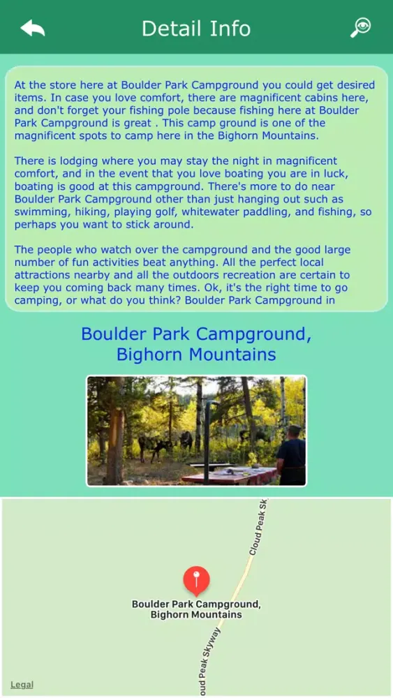 Wyoming Campgrounds & Parks Screenshots