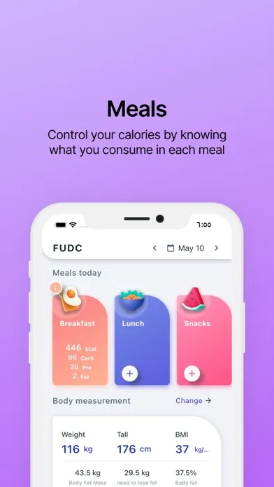 FUDC - متابعة رجيم و سعرات应用截图
