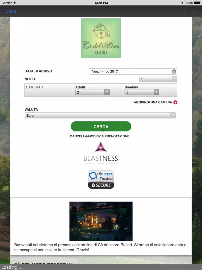 Cà del Moro Hotel&Resort iPad 应用截图
