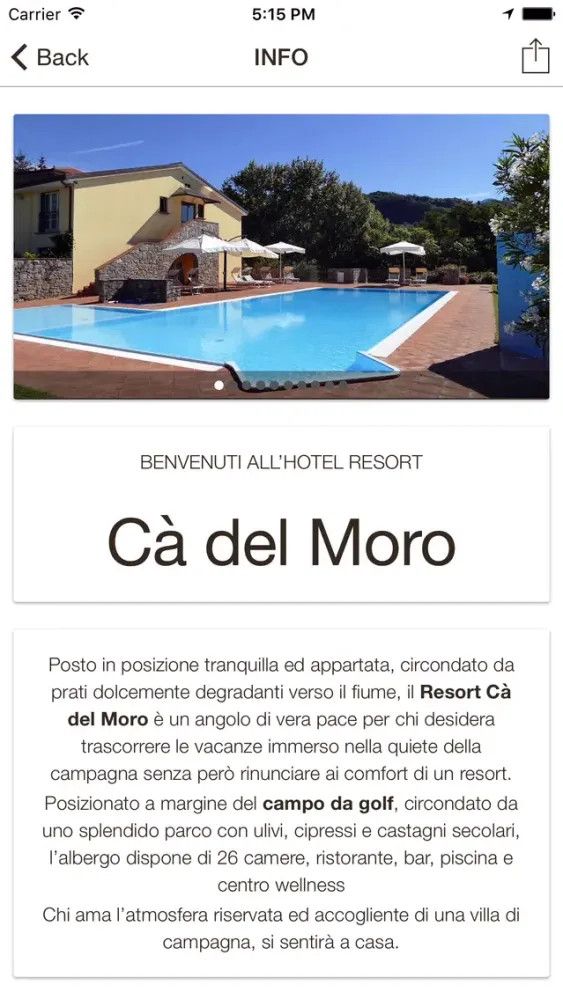 Cà del Moro Hotel&Resort سکرین شاٹس
