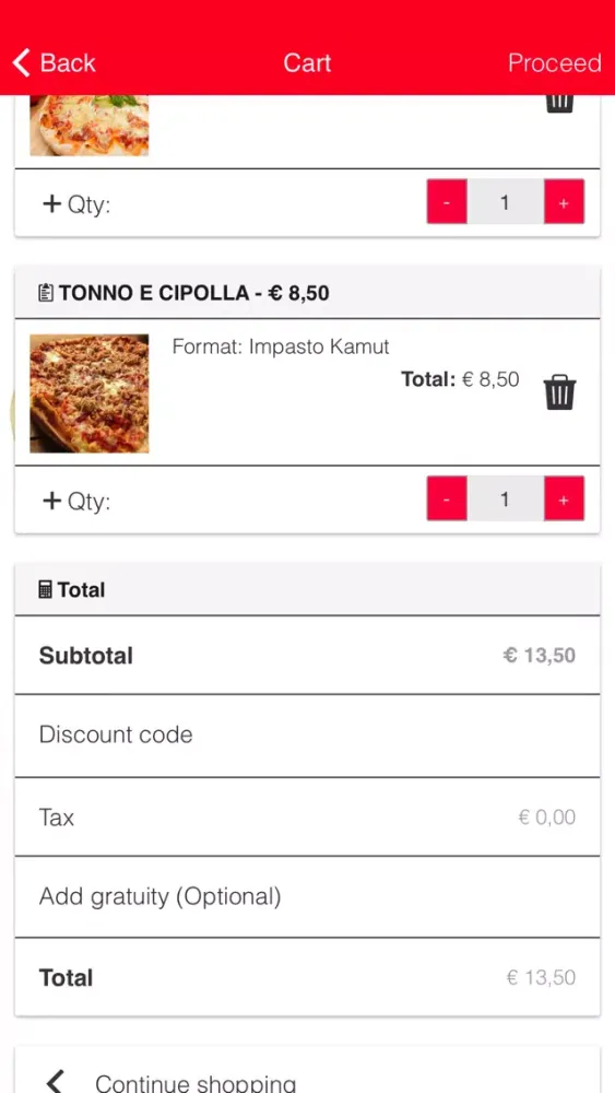 Capturas de tela do Pizza Away Aulla