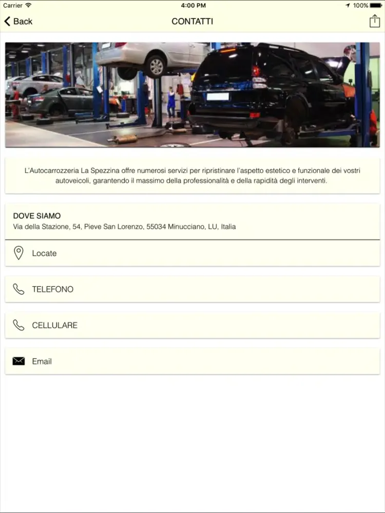 Captures d'écran de Carrozzeria La Spezzina iPad 