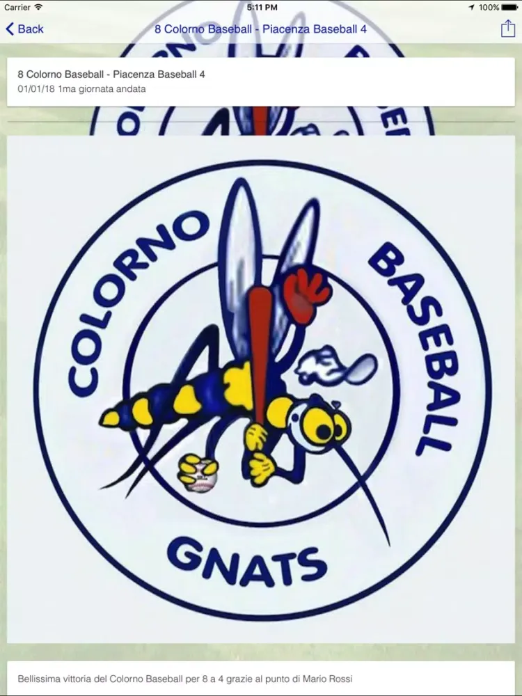 Capturas de tela do Colorno Baseball iPad 