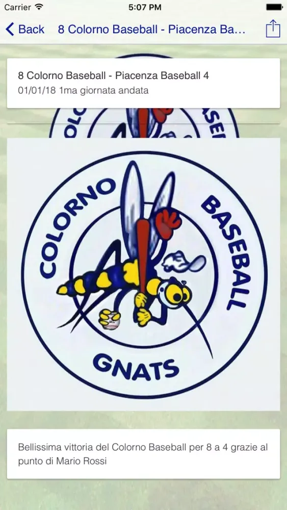 Capturas de tela do Colorno Baseball