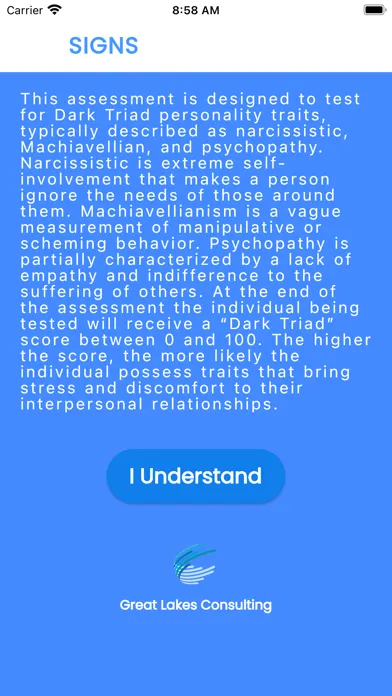 تصاویر SIGNS Narcissism Assessment