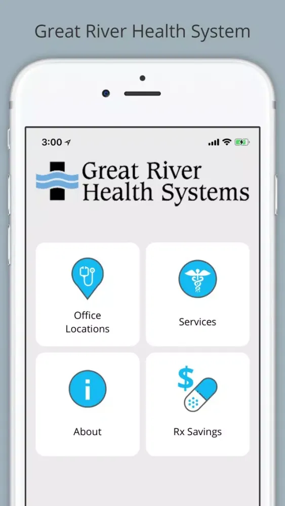 Tangkapan layar Great River Health System Rx