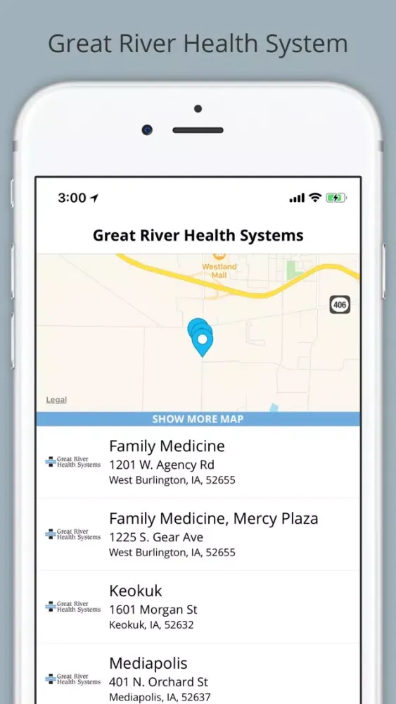 Tangkapan layar Great River Health System Rx