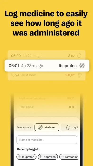 Loggo: Medicine & Fever app Screenshots