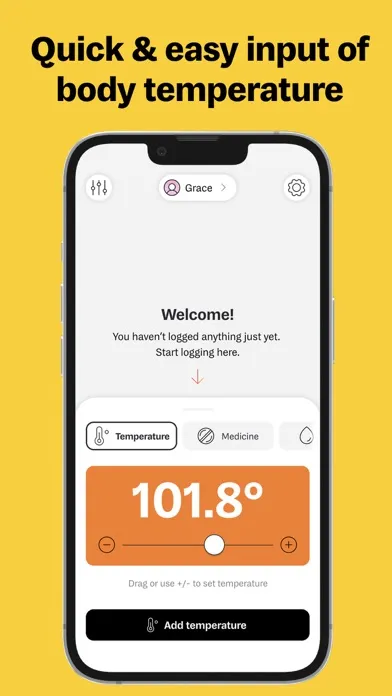 Loggo: Medicine & Fever app Screenshots