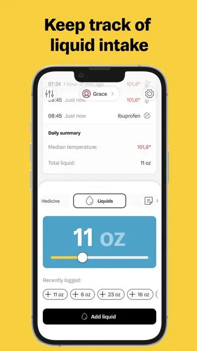 Loggo: Medicine & Fever app Screenshots