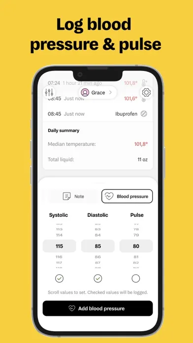 Loggo: Medicine & Fever app Screenshots