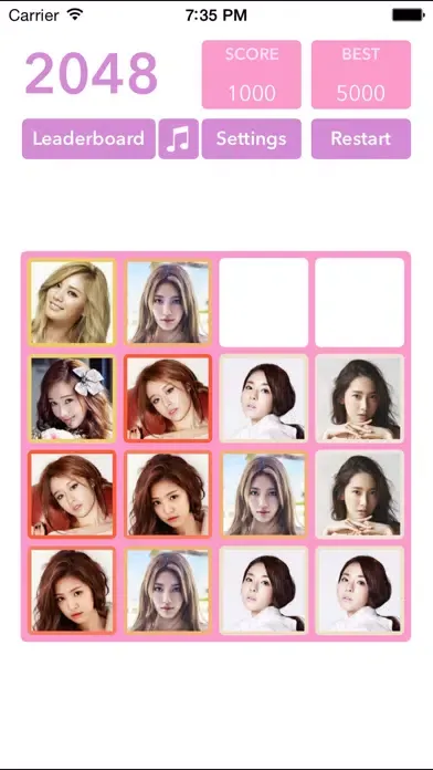 Capturas de pantalla de 2048 - Female Kpop Edition