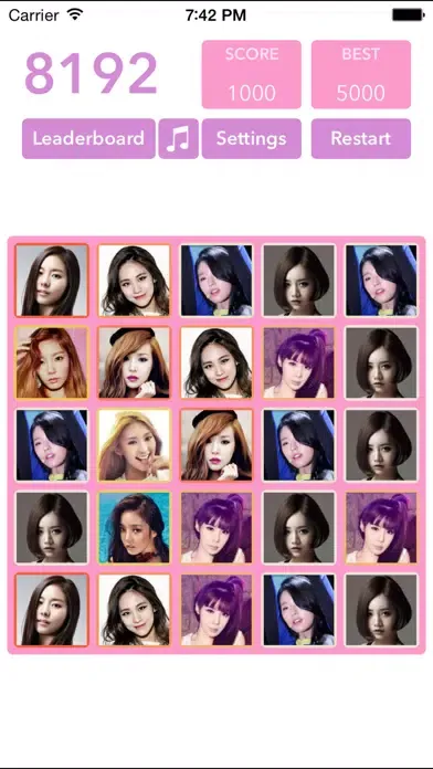 Capturas de pantalla de 2048 - Female Kpop Edition