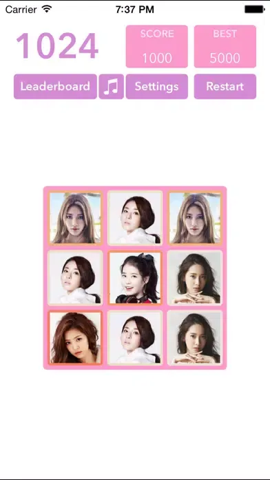 Capturas de pantalla de 2048 - Female Kpop Edition
