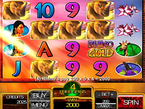 Ảnh chụp màn hình của Rhino Gold Slot Game - FREE iPad 