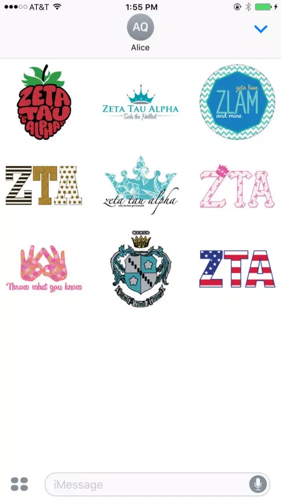 Capturas de tela do GreekMoji - Zeta Tau Alpha Sticker Pack